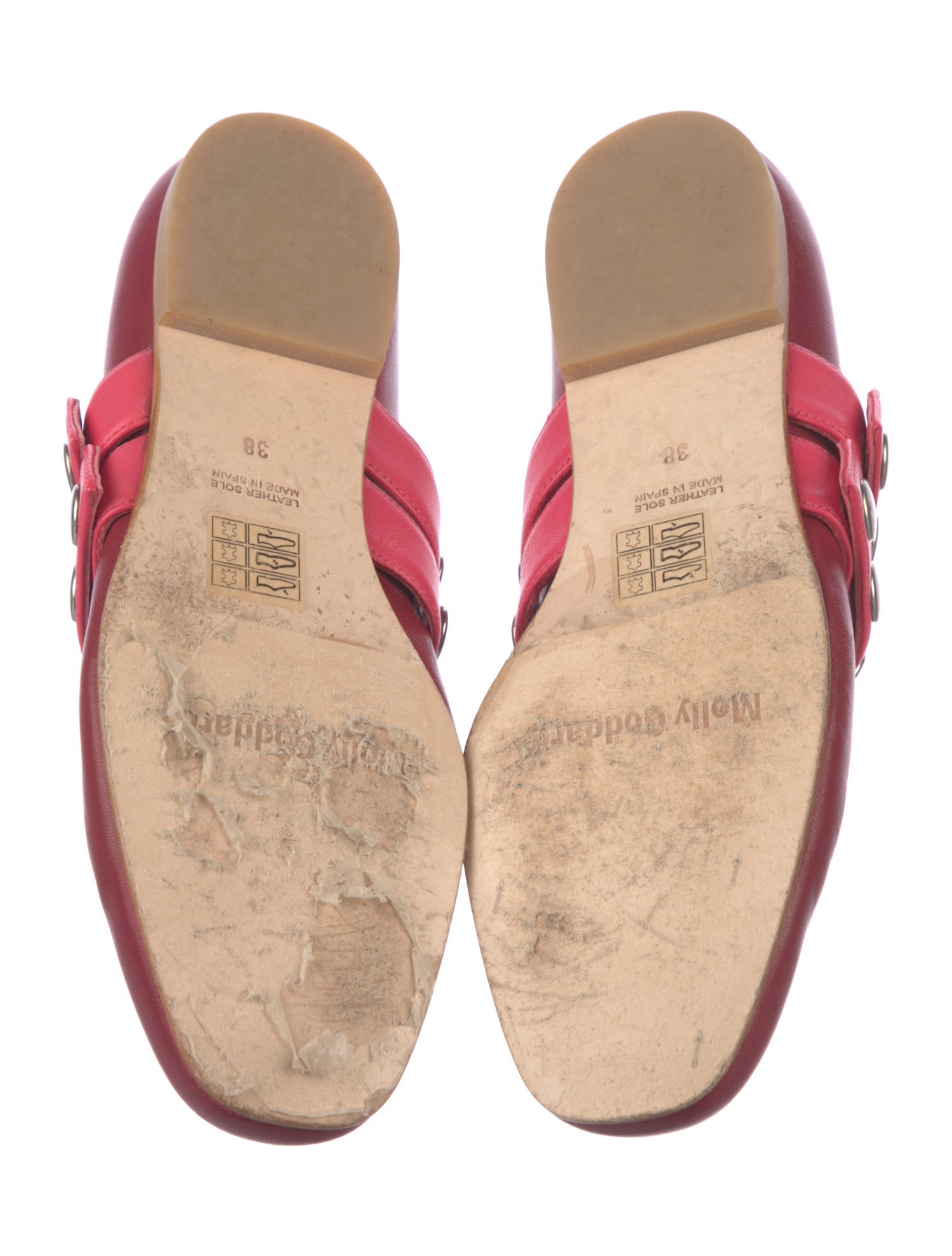 Molly Goddard Leather Mary Jane Flats