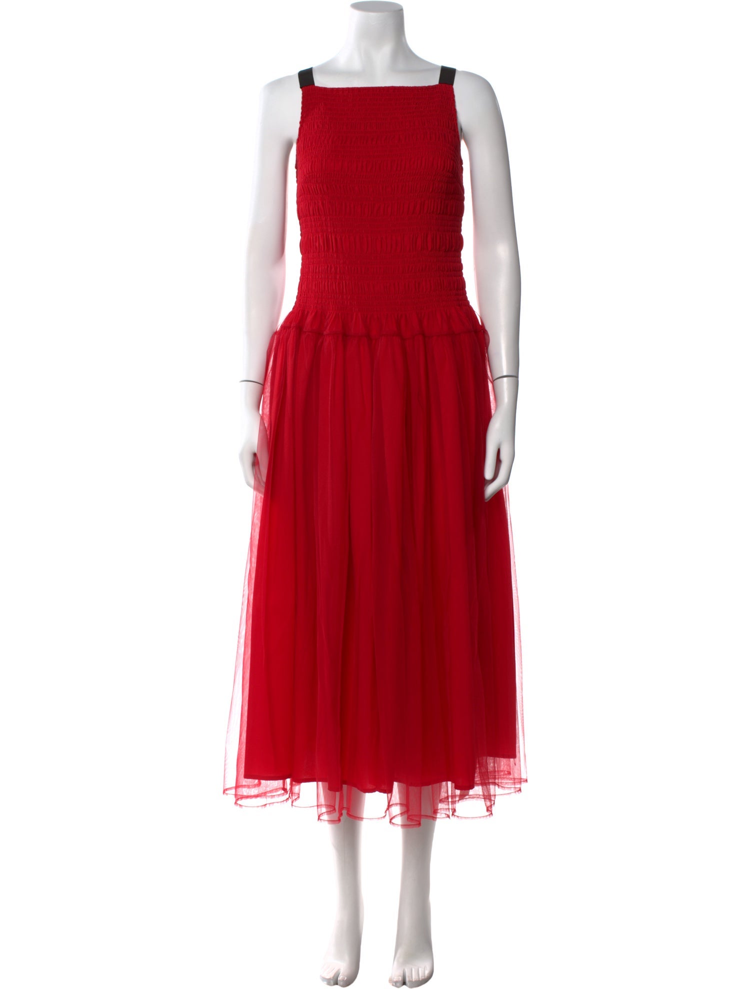 Molly Goddard Square Neckline Long Dress