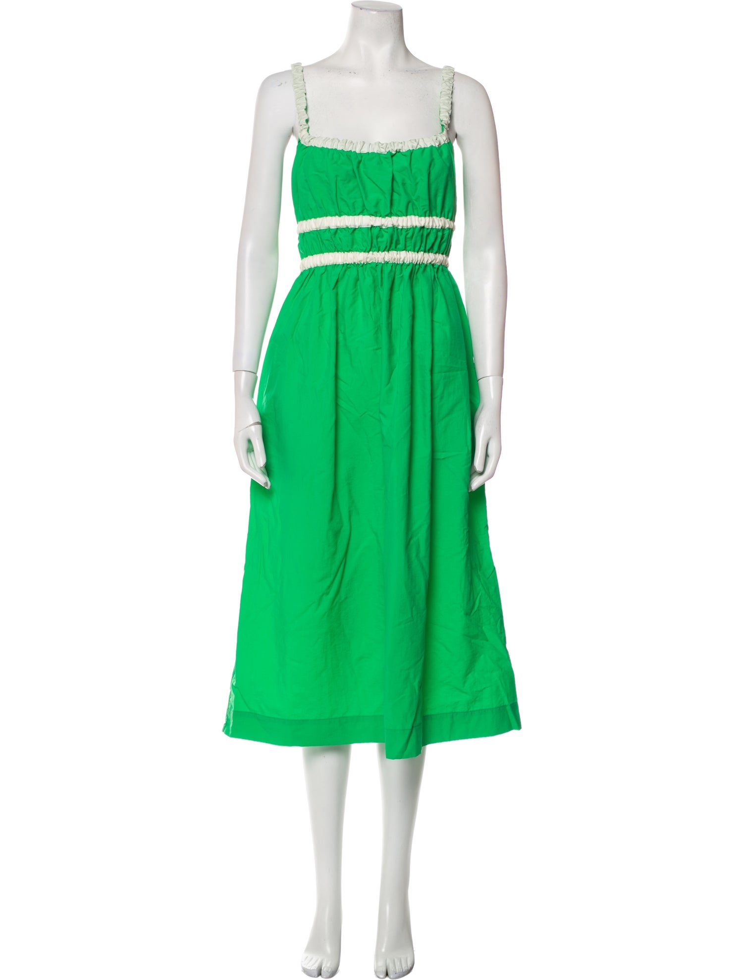 Molly Goddard Square Neckline Midi Length Dress