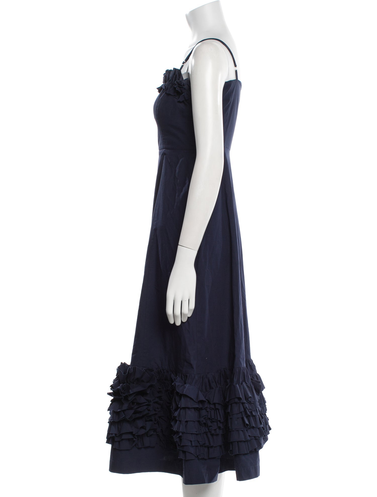 Molly Goddard Square Neckline Midi Length Dress