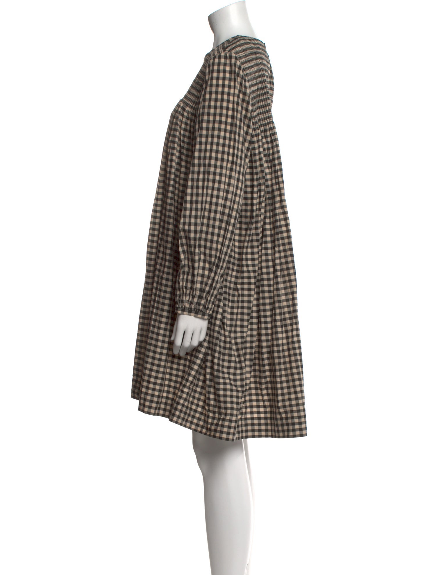 Molly Goddard Plaid Print Mini Dress