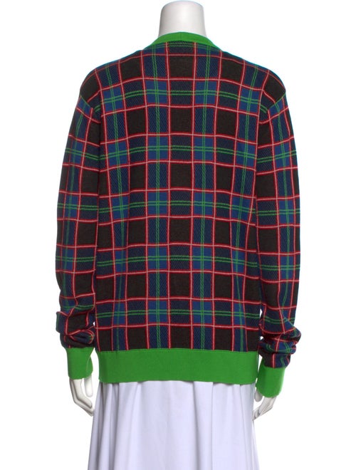 Molly Goddard Plaid Print V-Neck Sweater