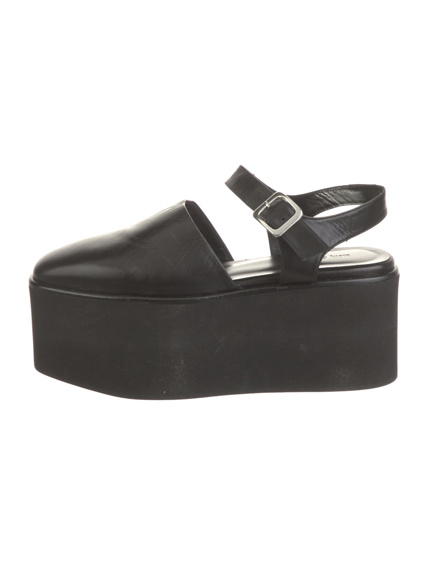 Molly Goddard Leather Cutout Accent Slingback Pumps