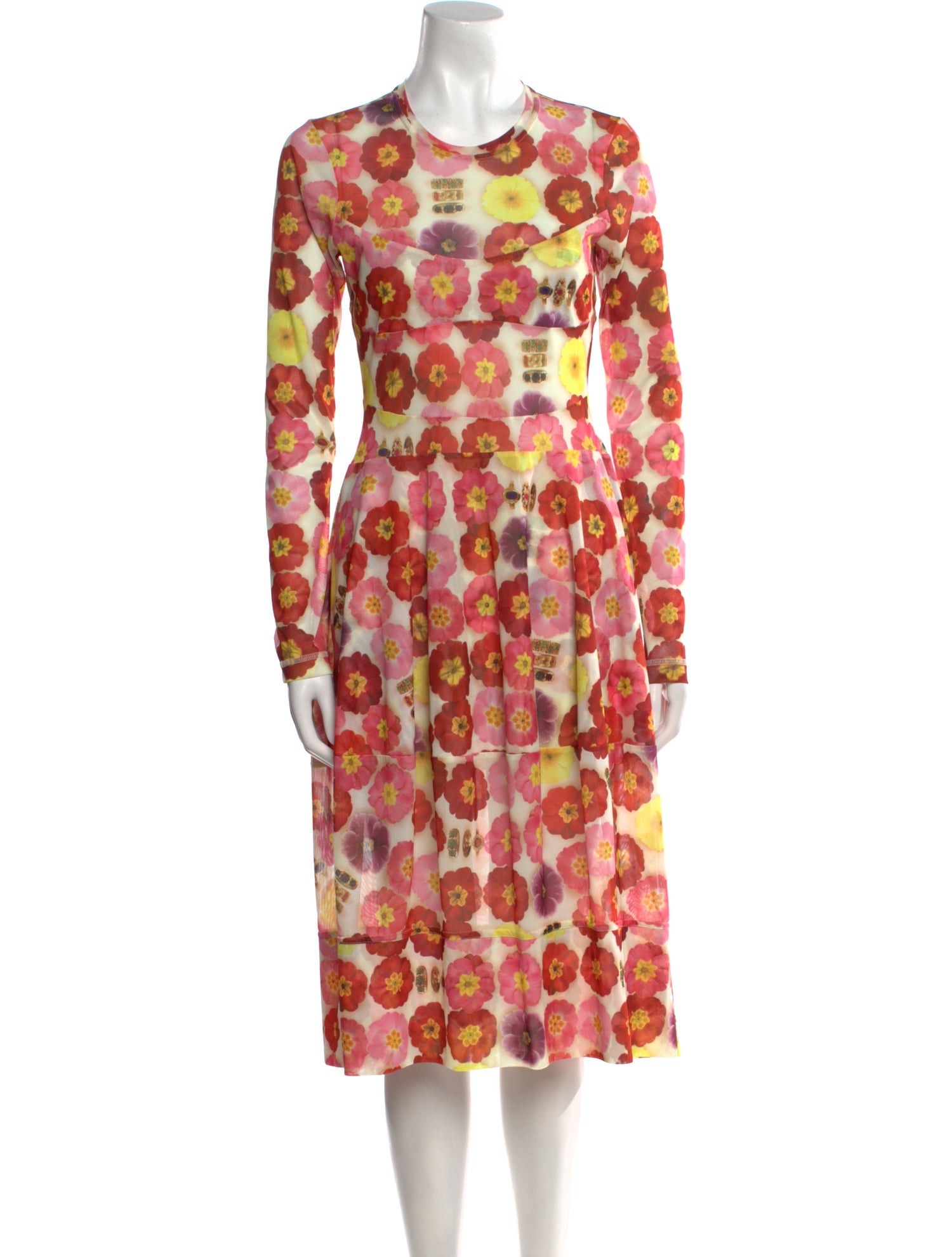 Molly Goddard Floral Print Midi Length Dress