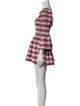 Molly Goddard Plaid Print Mini Dress