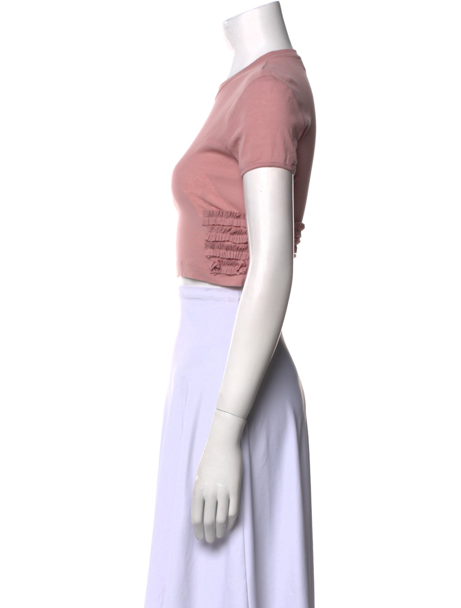 Molly Goddard Crew Neck Short Sleeve Crop Top