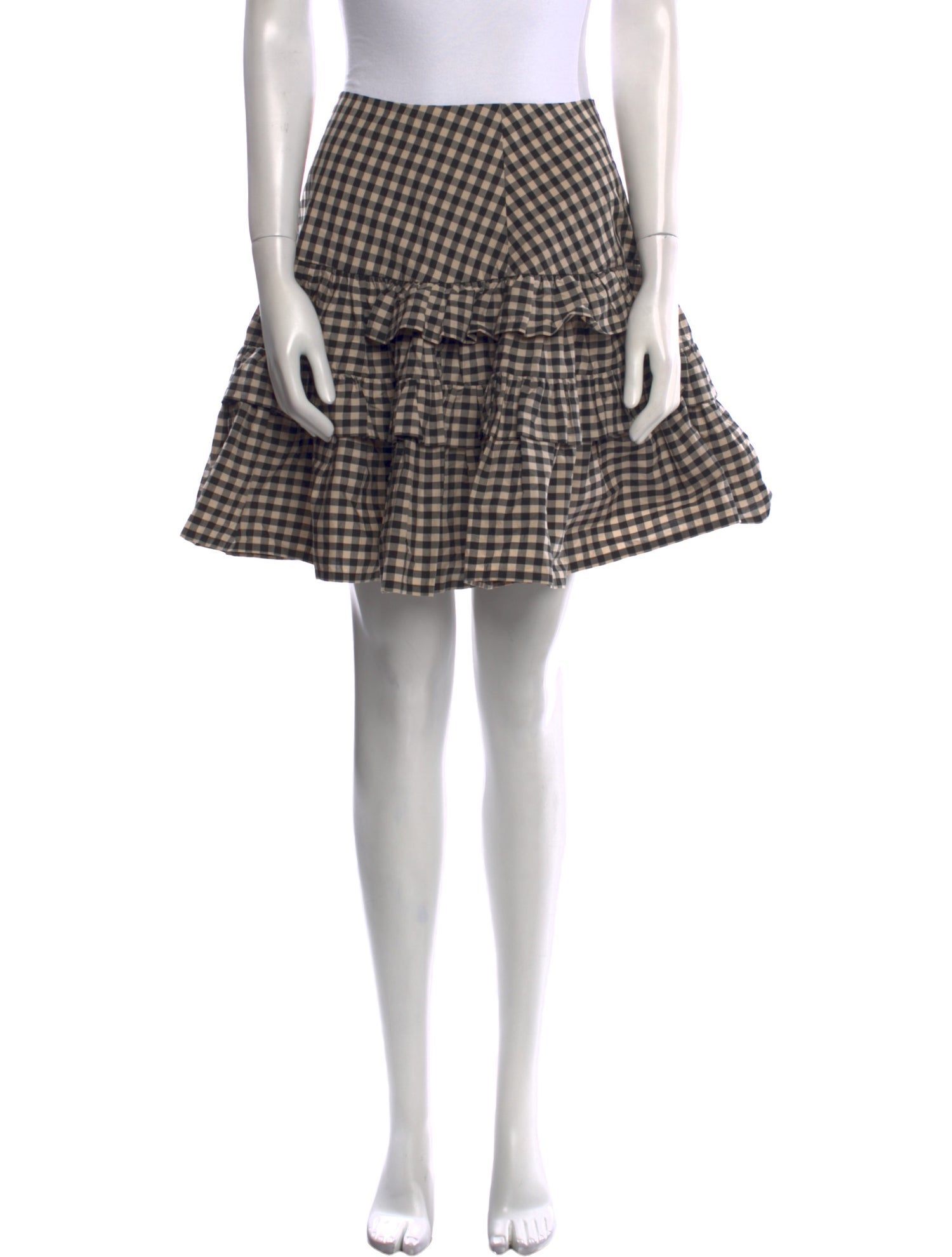 Molly Goddard Plaid Print Mini Skirt