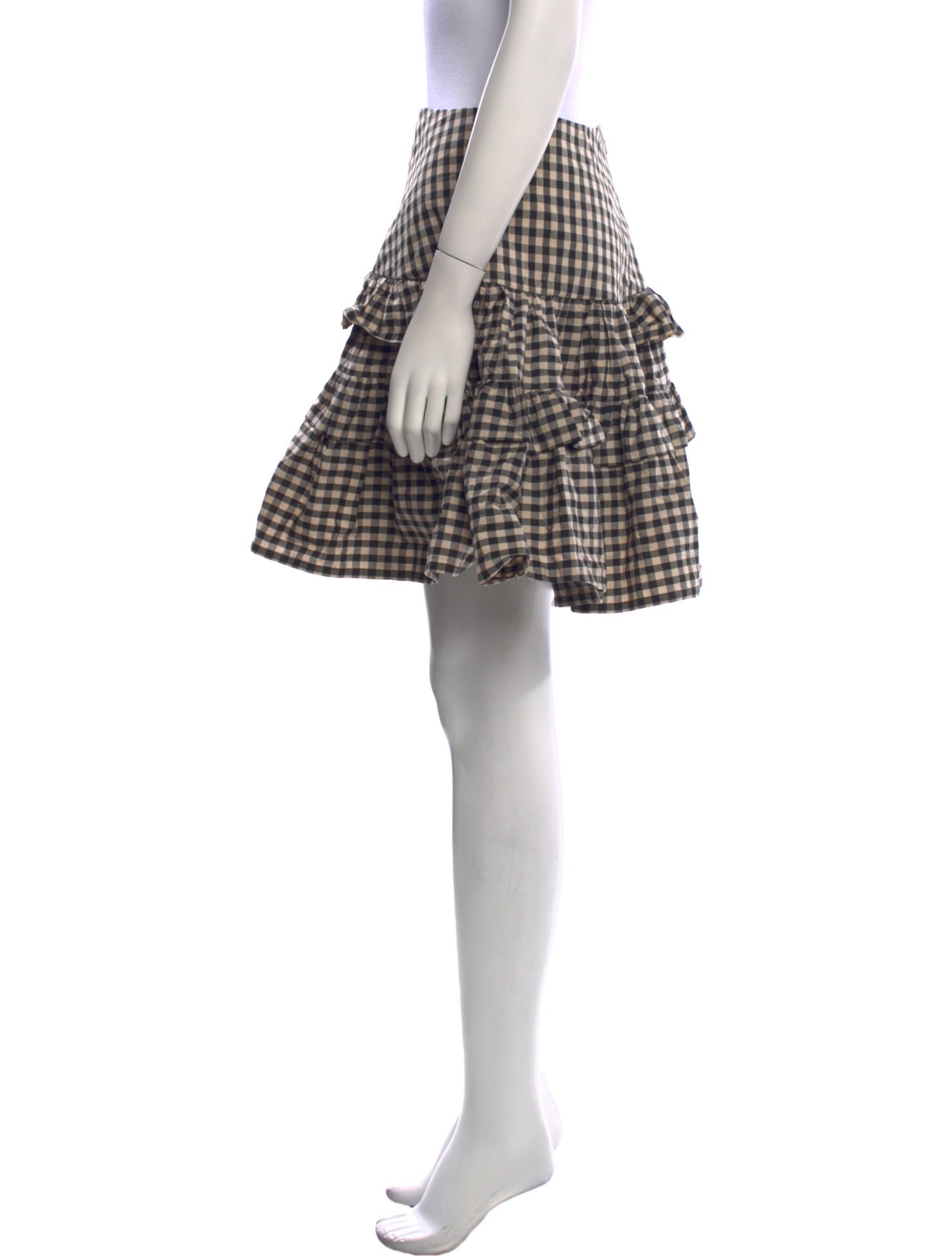 Molly Goddard Plaid Print Mini Skirt