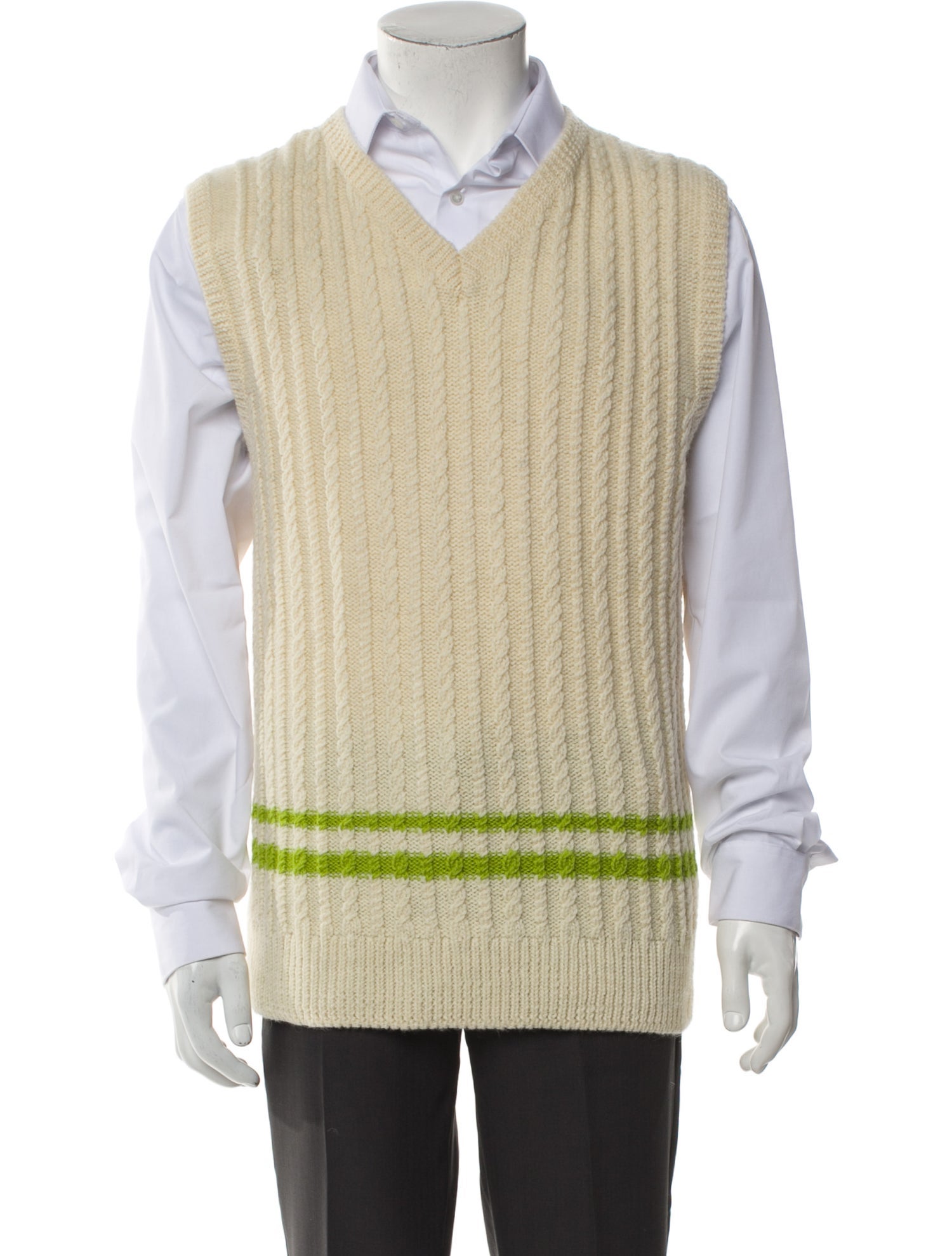 Molly Goddard Lambswool V-Neck Sweater Vest w/ Tags