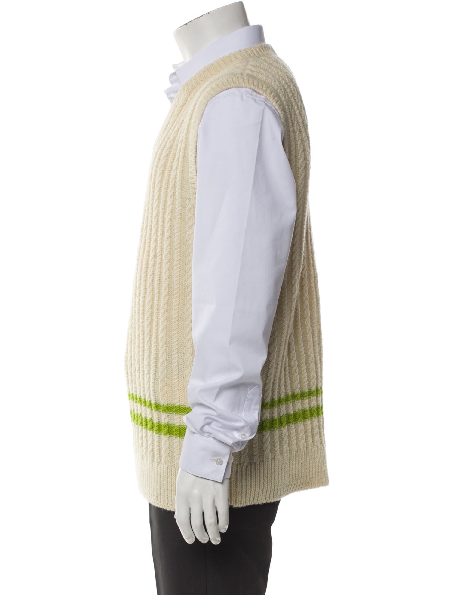 Molly Goddard Lambswool V-Neck Sweater Vest w/ Tags