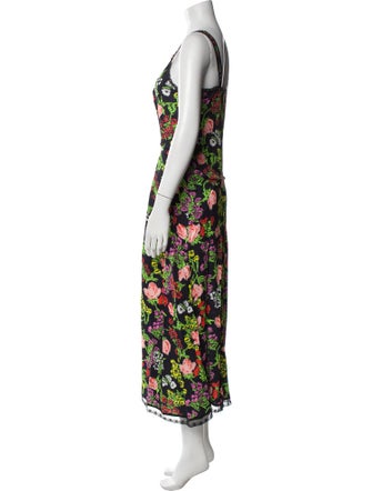 Molly Goddard Floral Print Long Dress