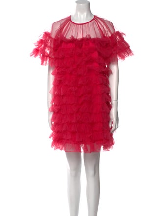 Molly Goddard Crew Neck Mini Dress