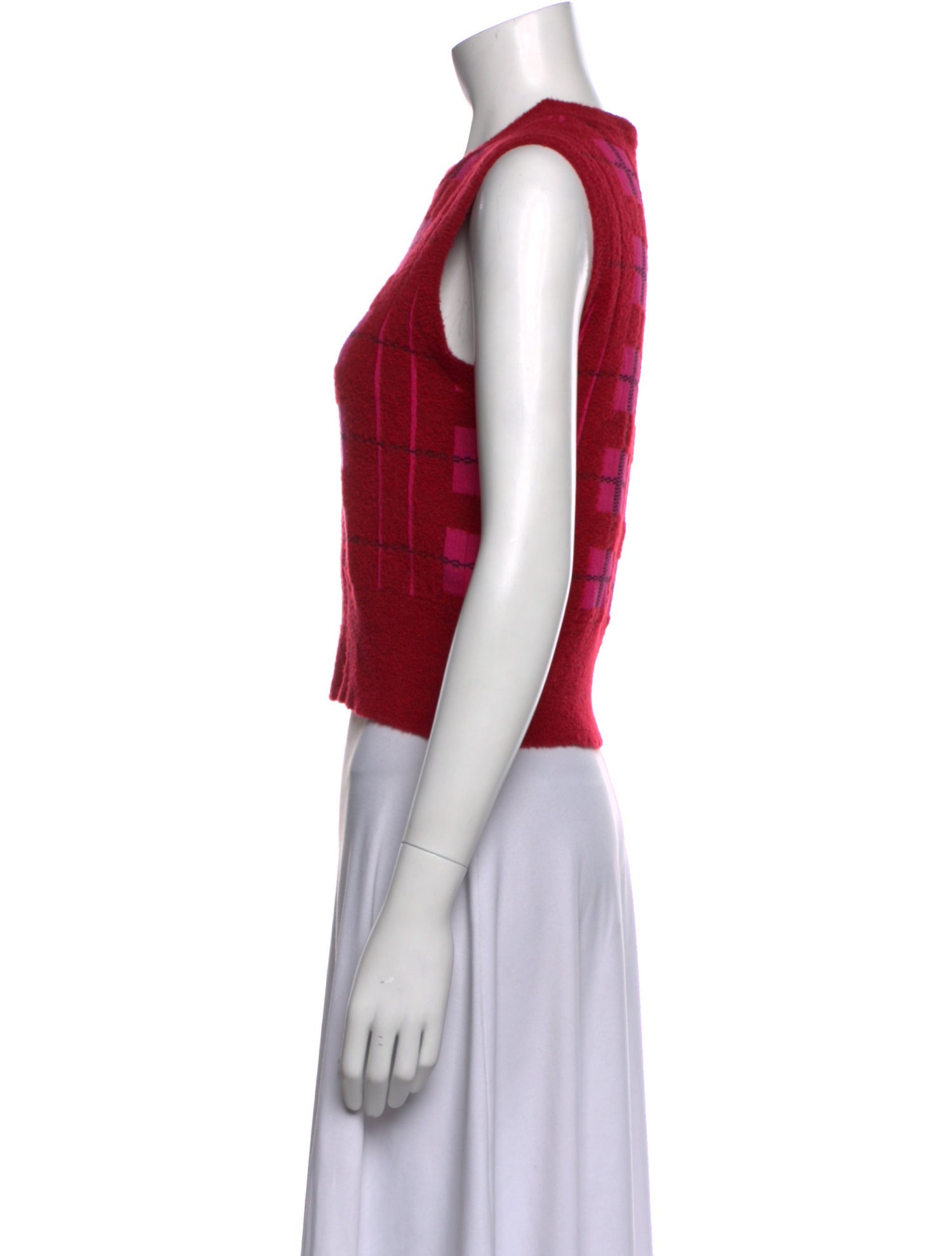 Molly Goddard Crew Neck Sleeveless Crop Top