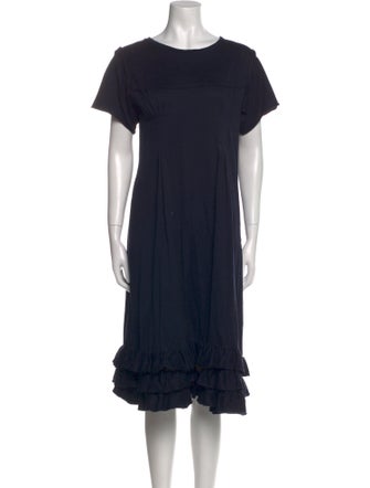 Molly Goddard Bateau Neckline Knee-Length Dress