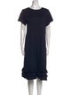 Molly Goddard Bateau Neckline Knee-Length Dress