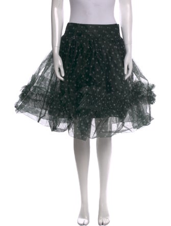 Molly Goddard Polka Dot Print Knee-Length Skirt