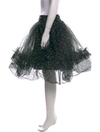 Molly Goddard Polka Dot Print Knee-Length Skirt