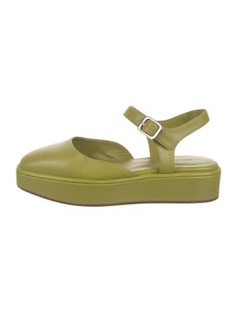 Molly Goddard Leather Slingback Pumps