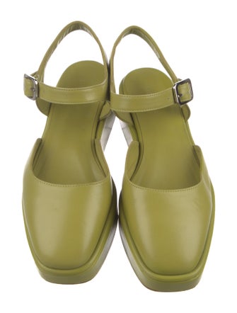 Molly Goddard Leather Slingback Pumps