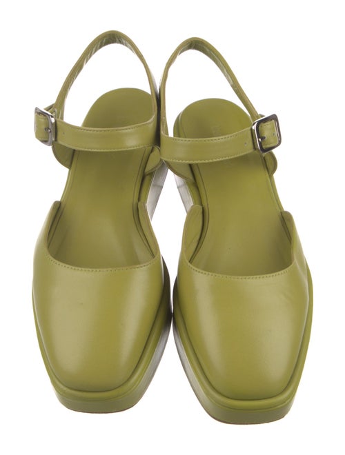 Molly Goddard Leather Slingback Pumps