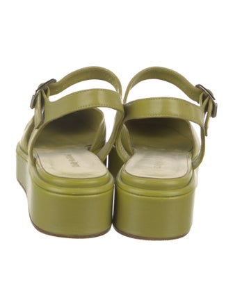 Molly Goddard Leather Slingback Pumps