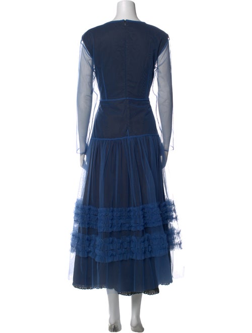 Molly Goddard Bateau Neckline Long Dress