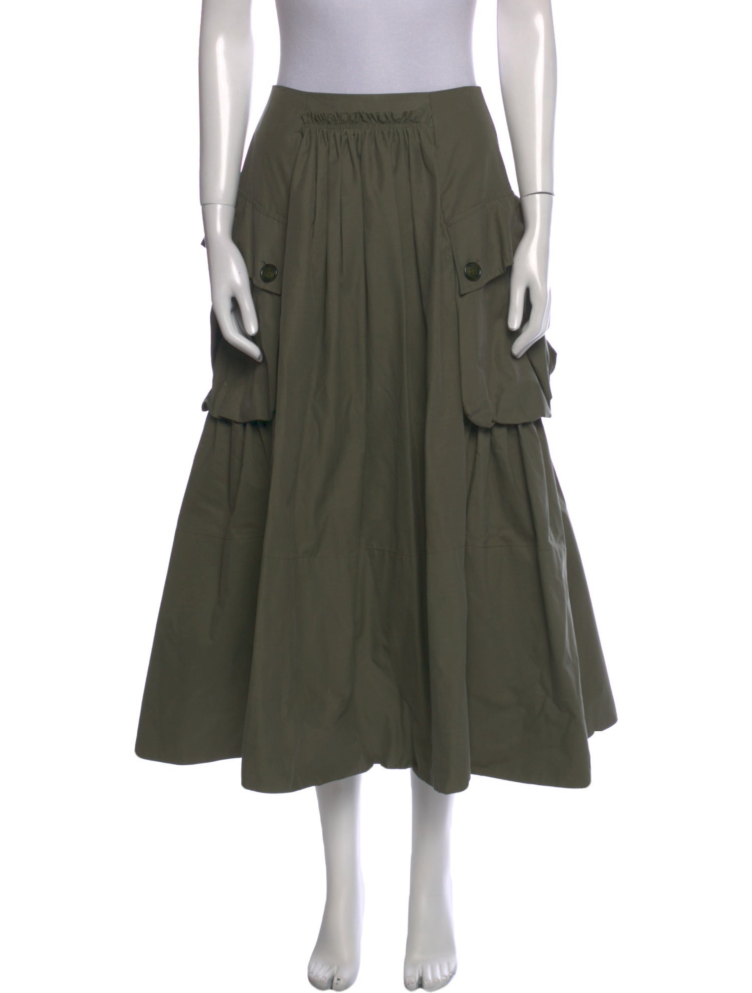 Molly Goddard Ruffle Embellishment Midi Length Skirt