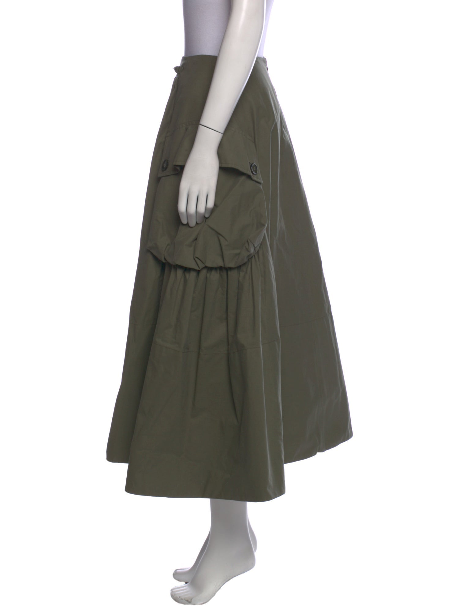 Molly Goddard Ruffle Embellishment Midi Length Skirt