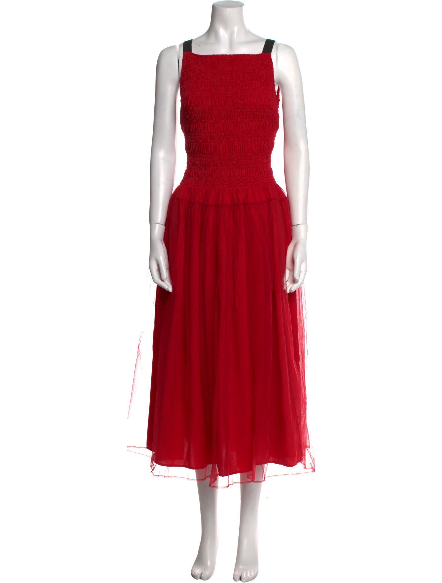 Molly Goddard Square Neckline Long Dress