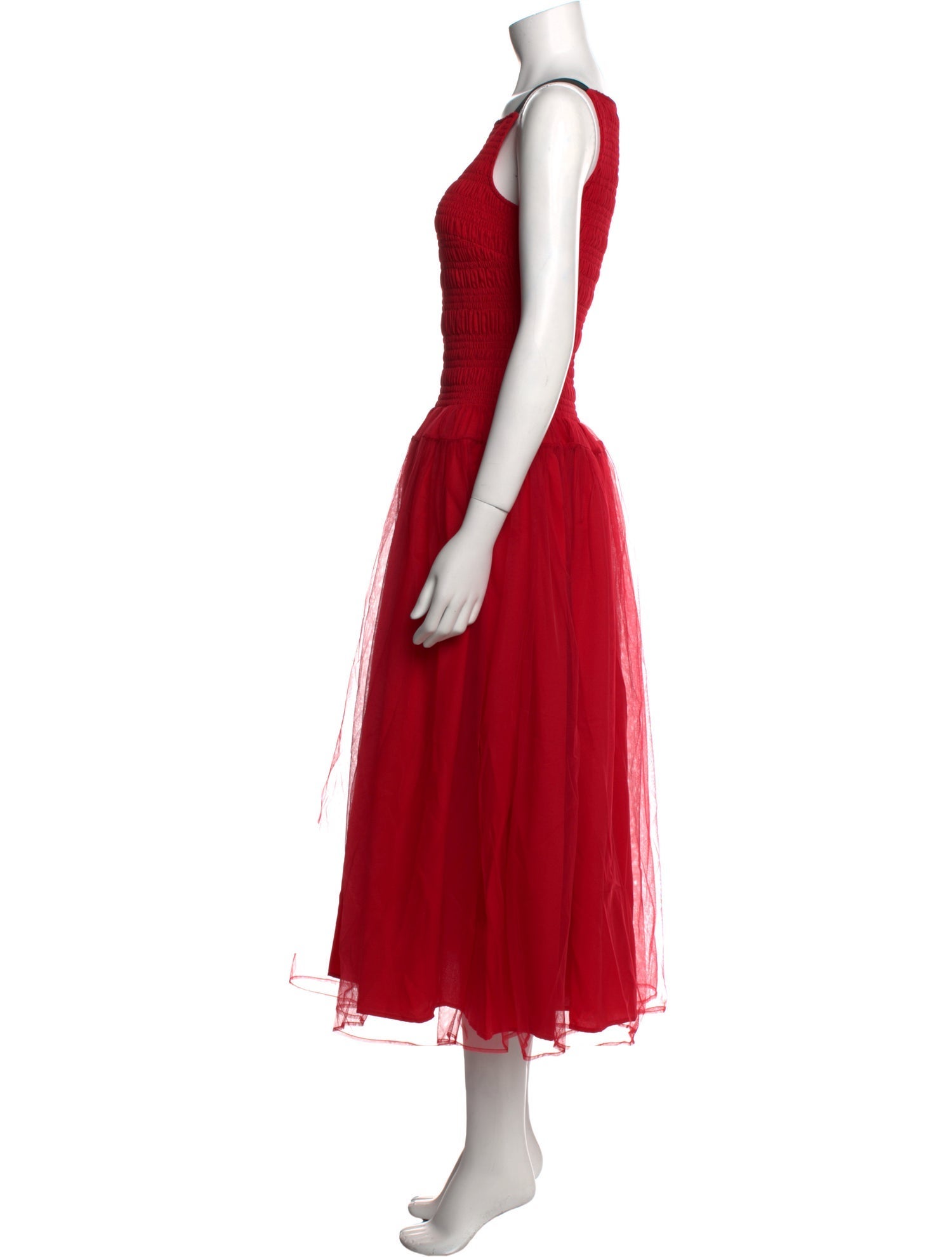 Molly Goddard Square Neckline Long Dress