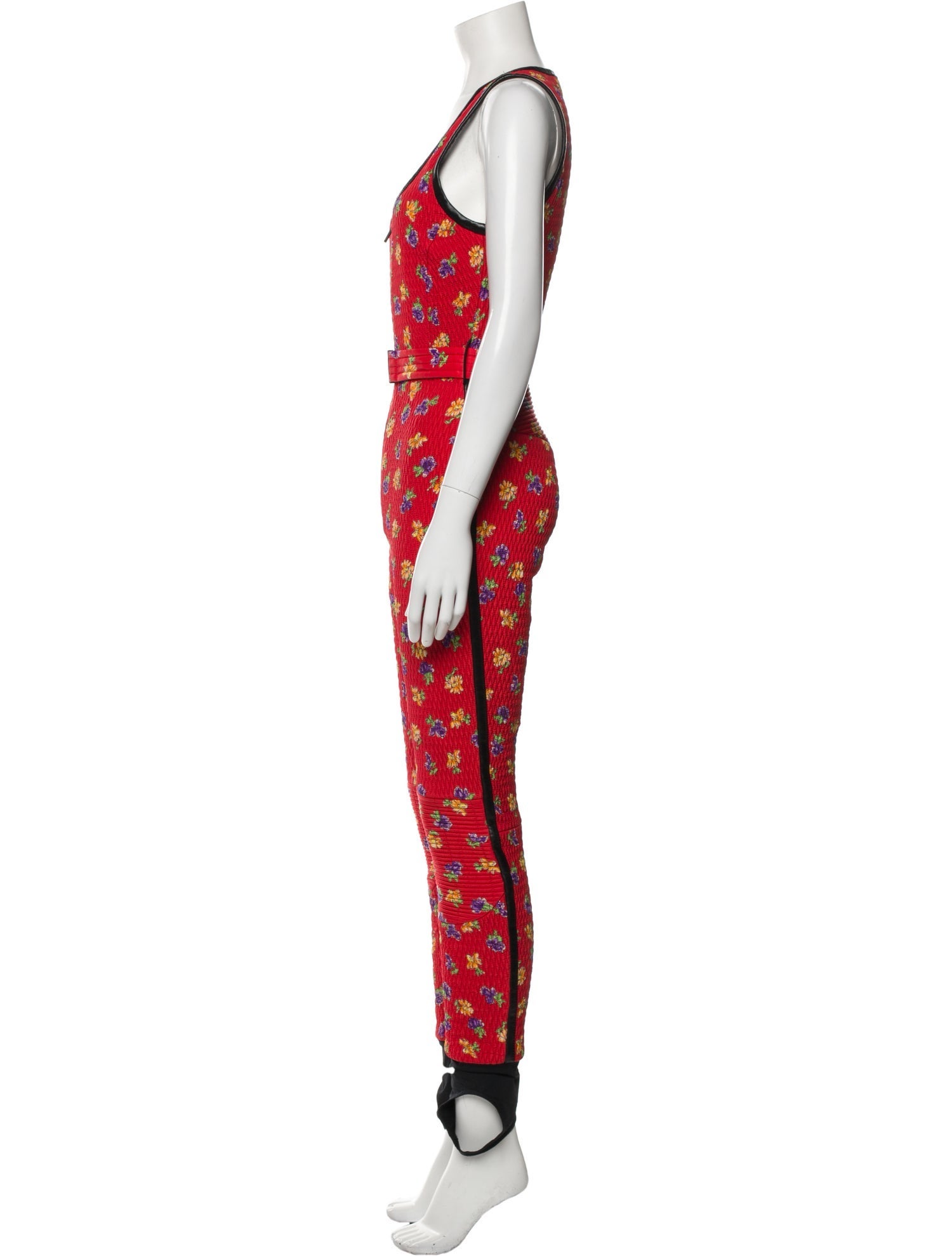 Moncler Grenoble Floral Print Scoop Neck Jumpsuit