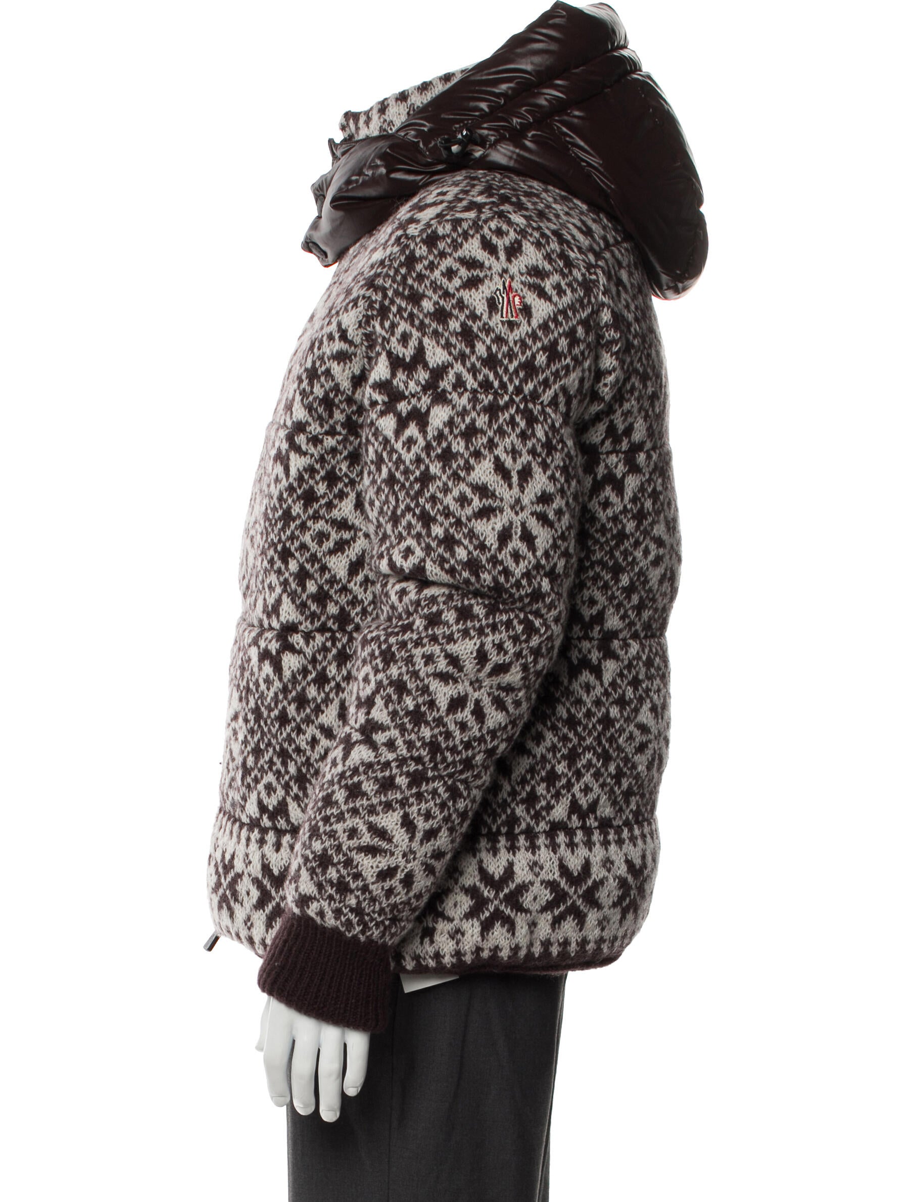 Moncler Grenoble Virgin Wool Printed Puffer Coat
