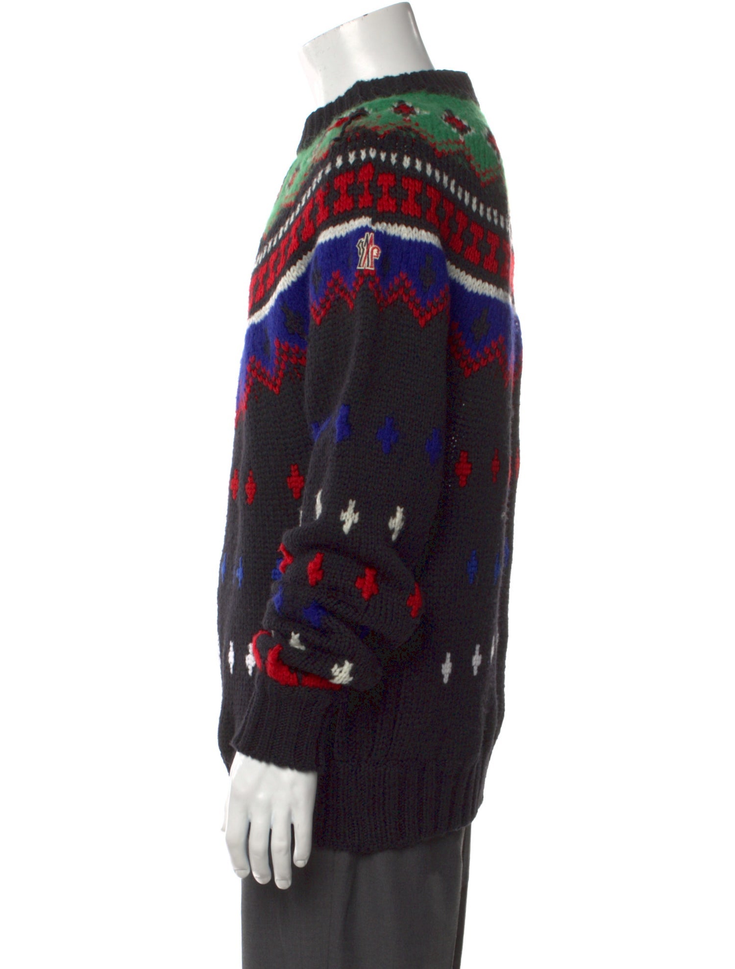 Moncler Grenoble Virgin Wool Patterned Pullover
