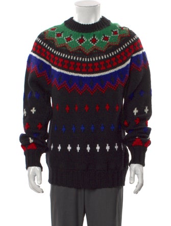 Moncler Grenoble Virgin Wool Patterned Pullover