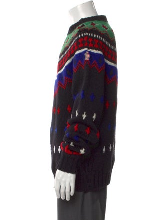 Moncler Grenoble Virgin Wool Patterned Pullover