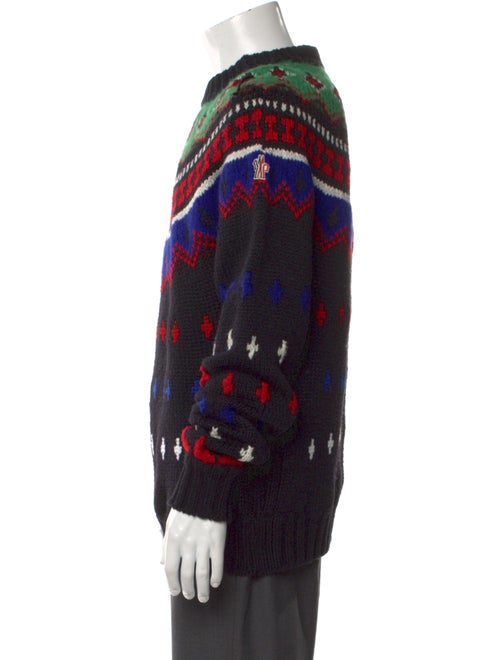 Moncler Grenoble Virgin Wool Patterned Pullover