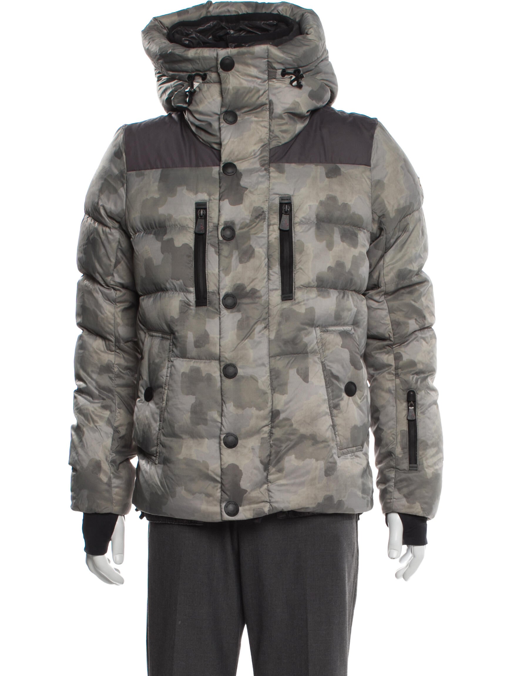 Moncler Grenoble Camouflage Print Puffer Coat