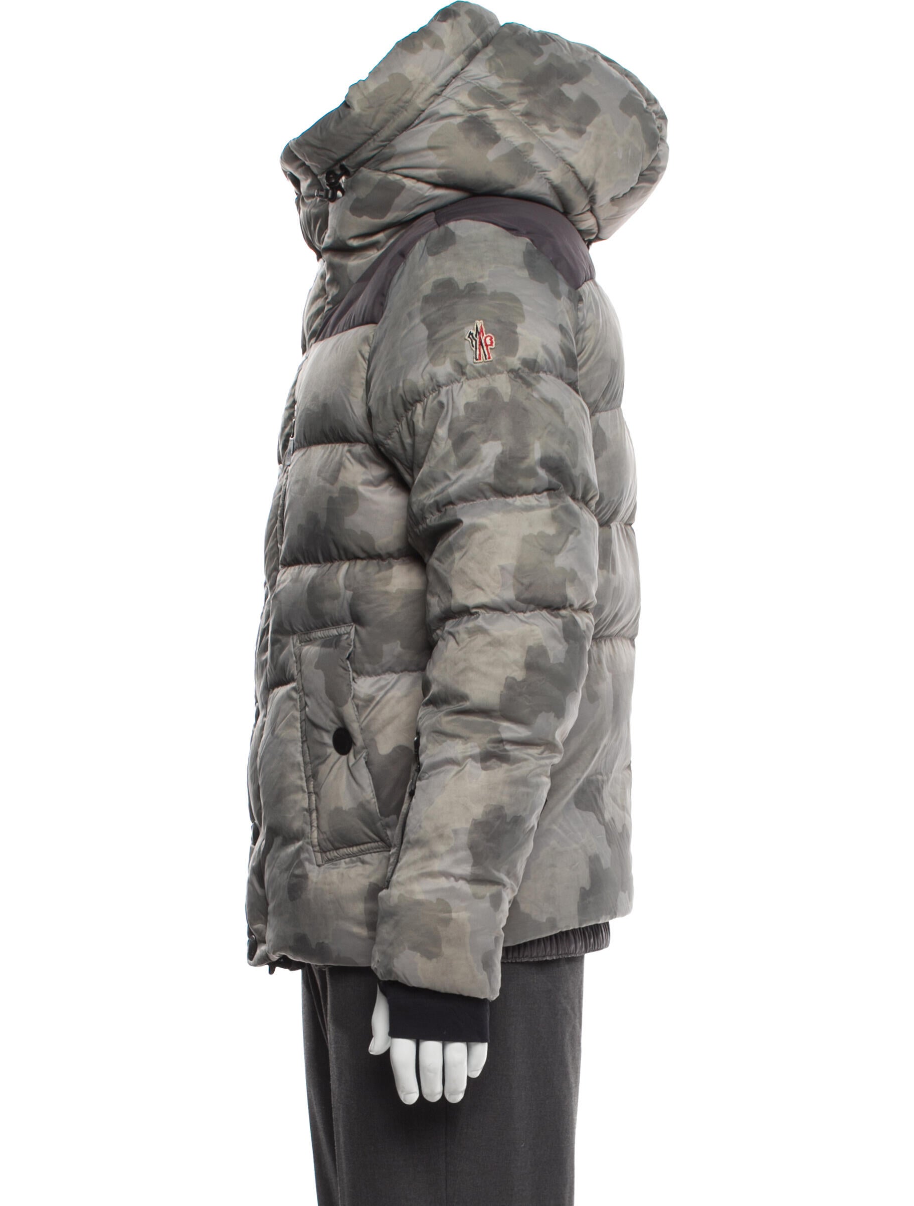Moncler Grenoble Camouflage Print Puffer Coat