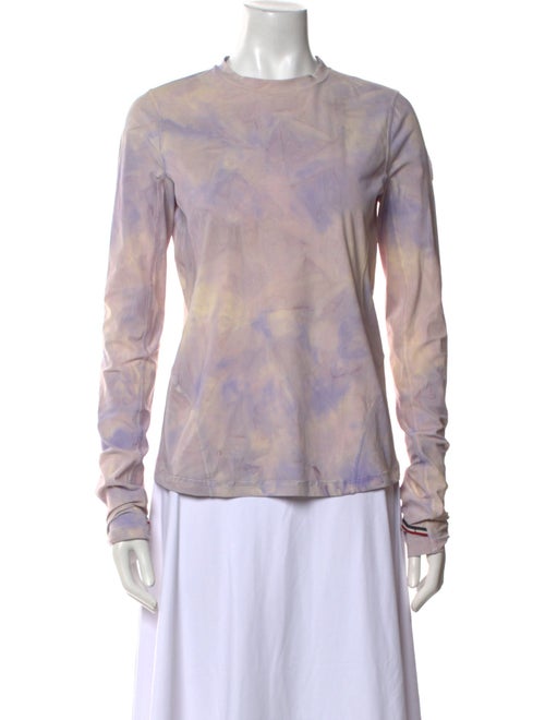 Moncler Grenoble Tie-Dye Print Crew Neck Blouse