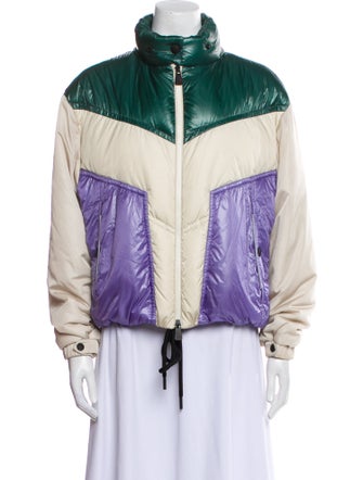 Moncler Grenoble Colorblock Pattern Bomber Jacket