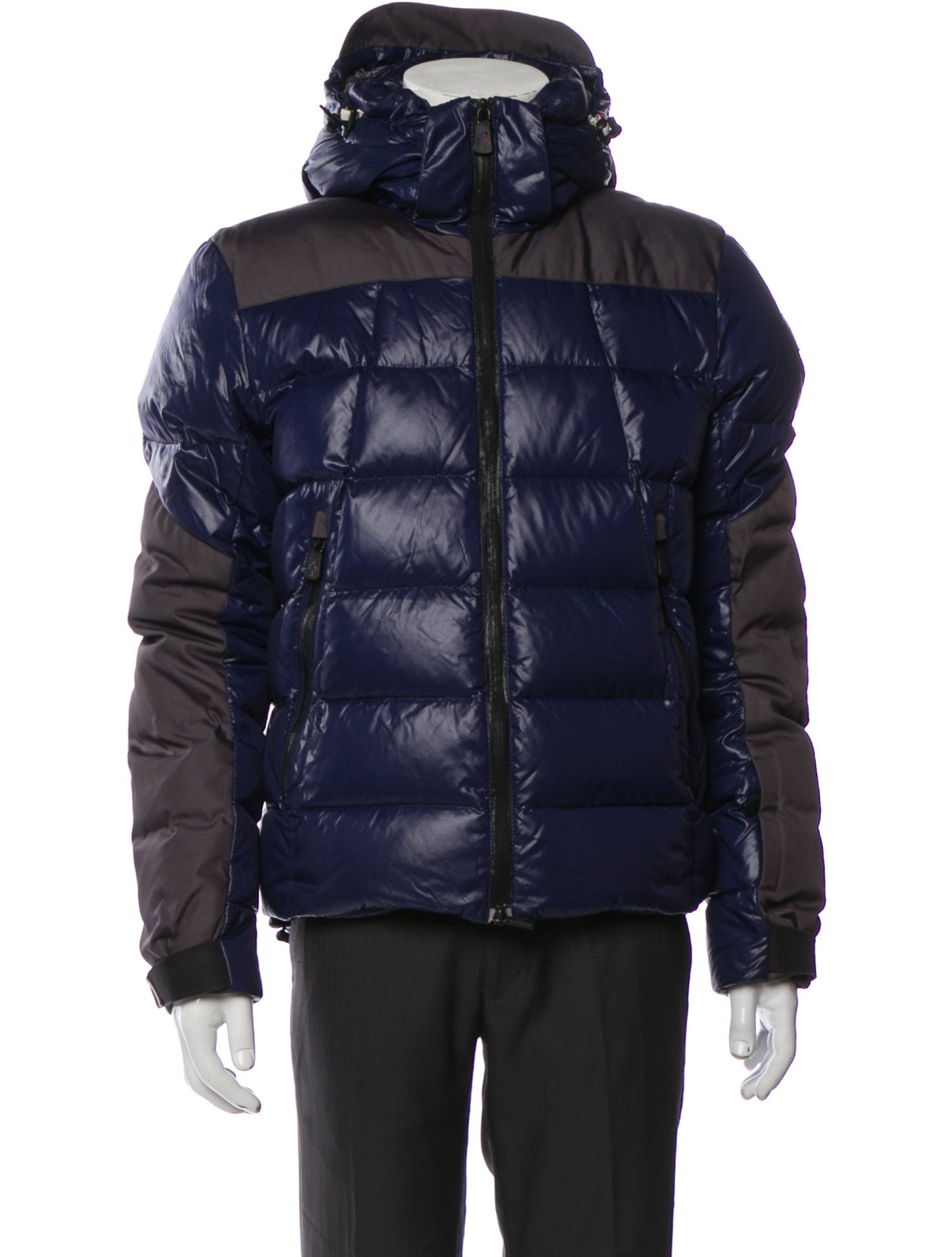 Moncler Grenoble Colorblock Pattern Puffer Coat