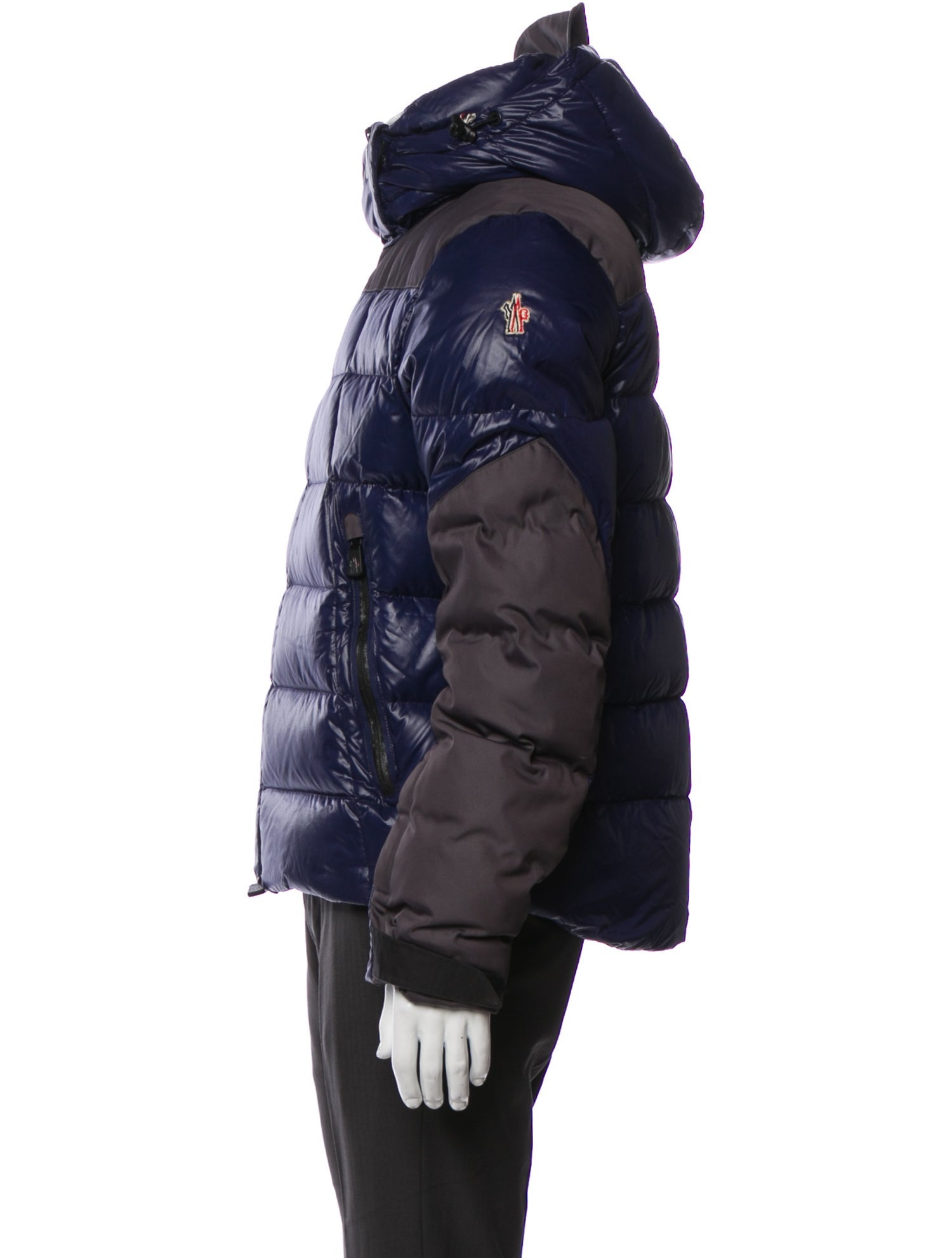 Moncler Grenoble Colorblock Pattern Puffer Coat