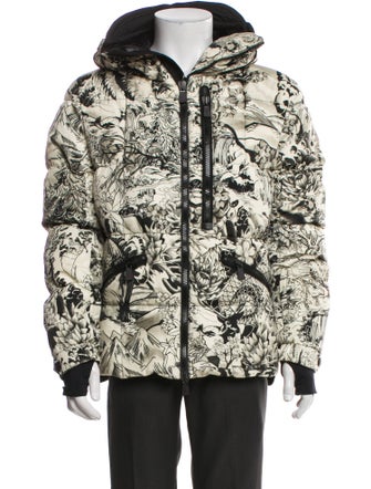 Moncler Grenoble Floral Print Puffer Coat