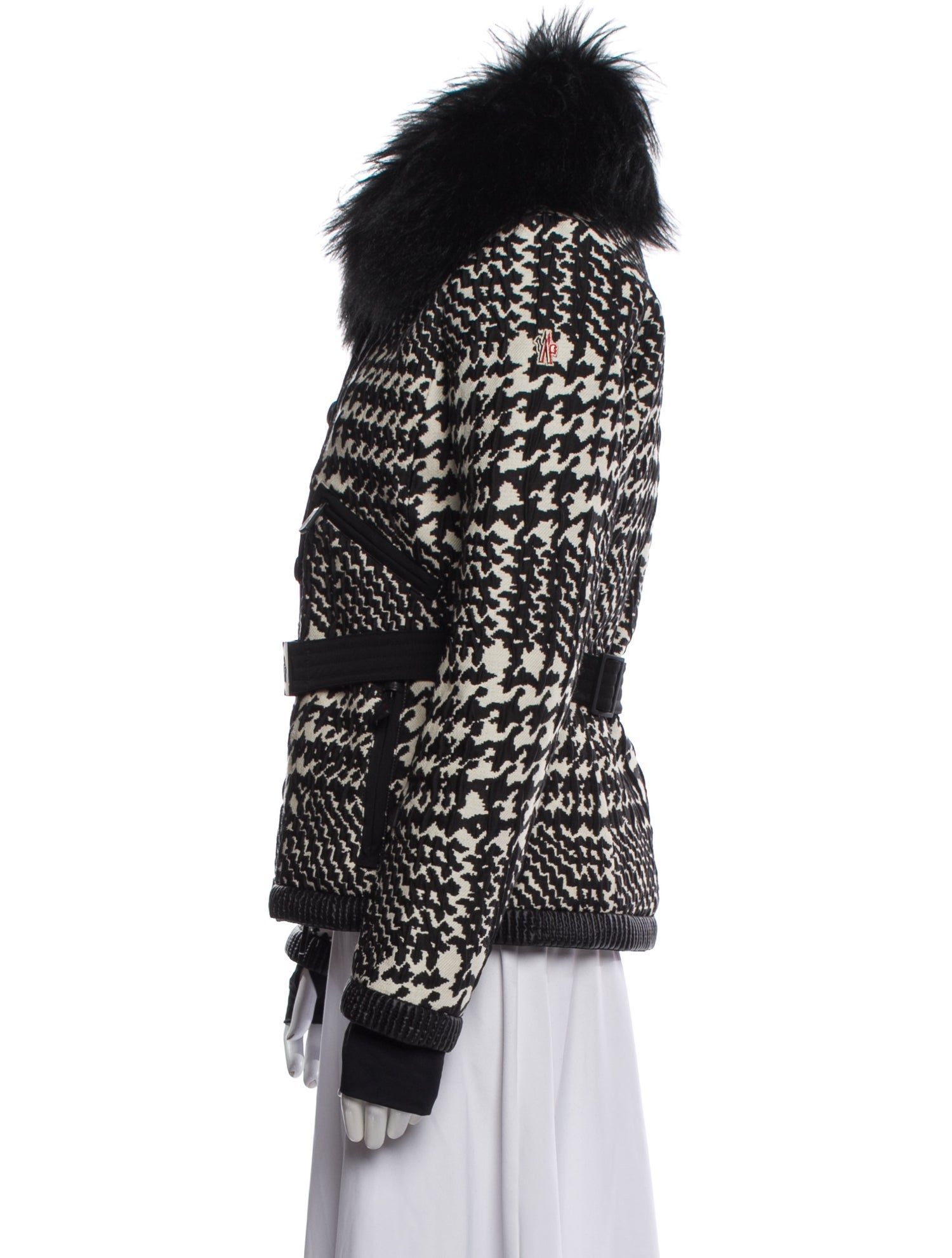 Moncler Grenoble Plaid Print Down Jacket