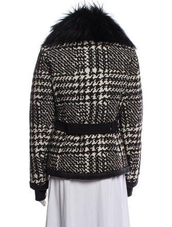 Moncler Grenoble Plaid Print Down Jacket