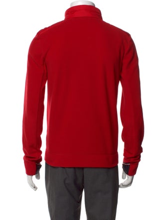 Moncler Grenoble Graphic Print Mock Neck Cardigan