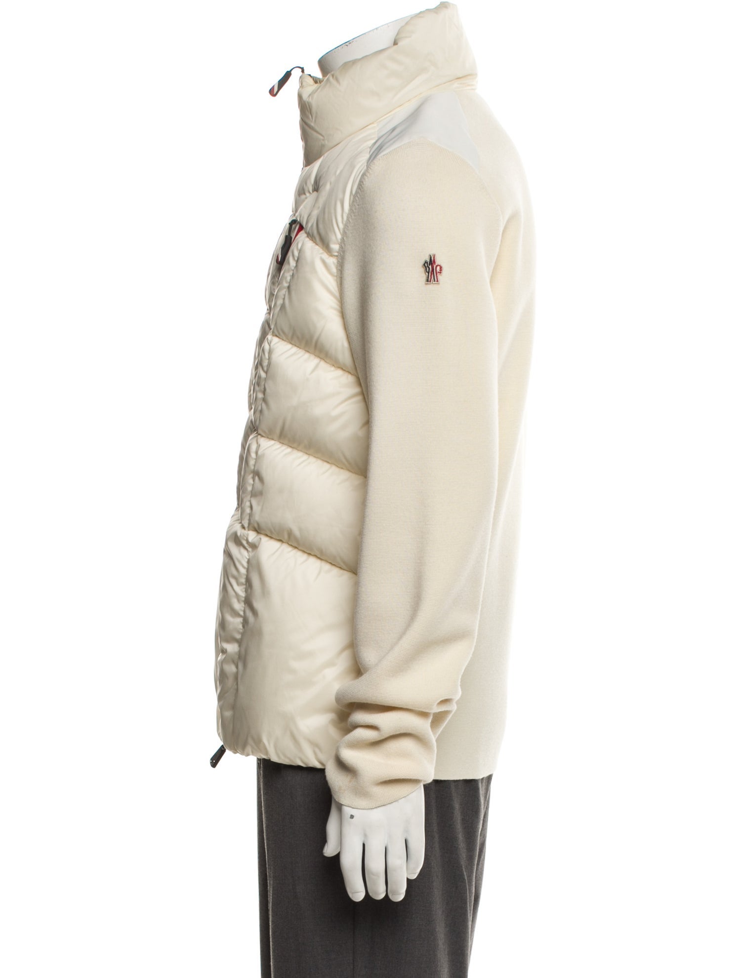 Moncler Grenoble Virgin Wool Striped Puffer Coat