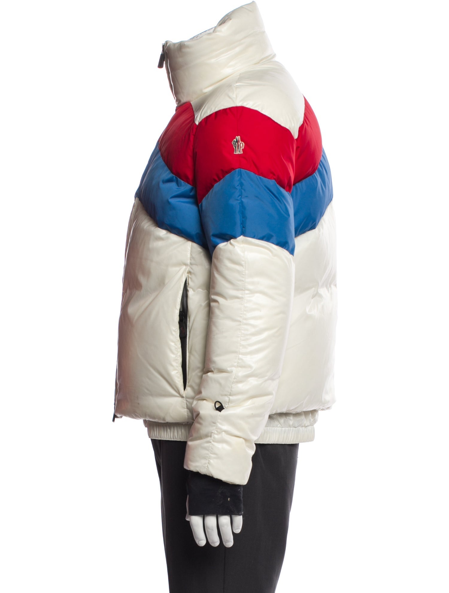 Moncler Grenoble Colorblock Pattern Puffer Coat