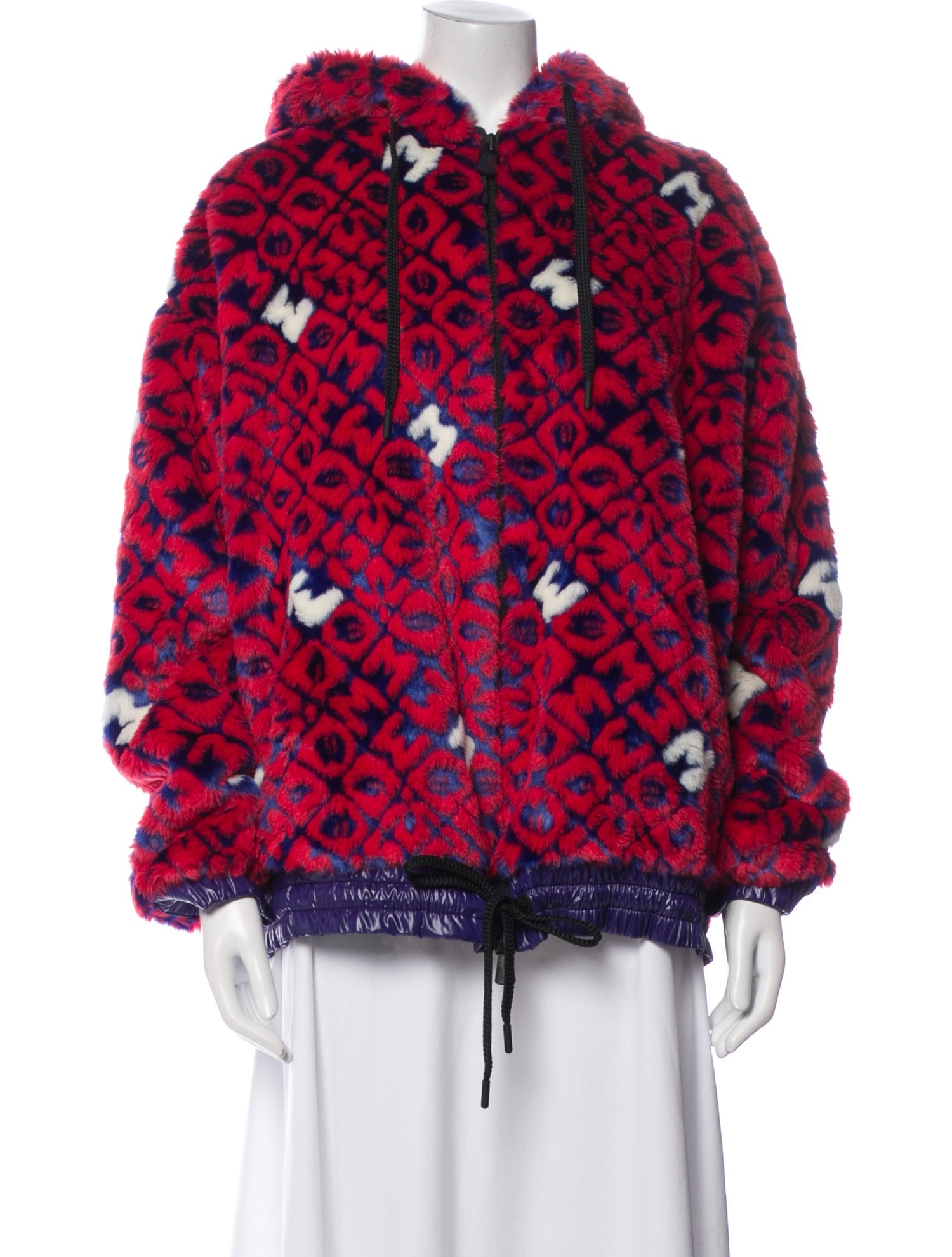 Moncler Grenoble Faux Fur Printed Faux Fur Jacket w/ Tags