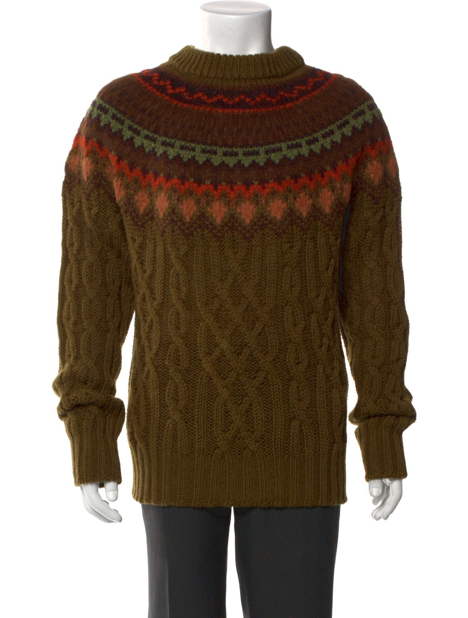 Moncler Grenoble Virgin Wool Patterned Pullover